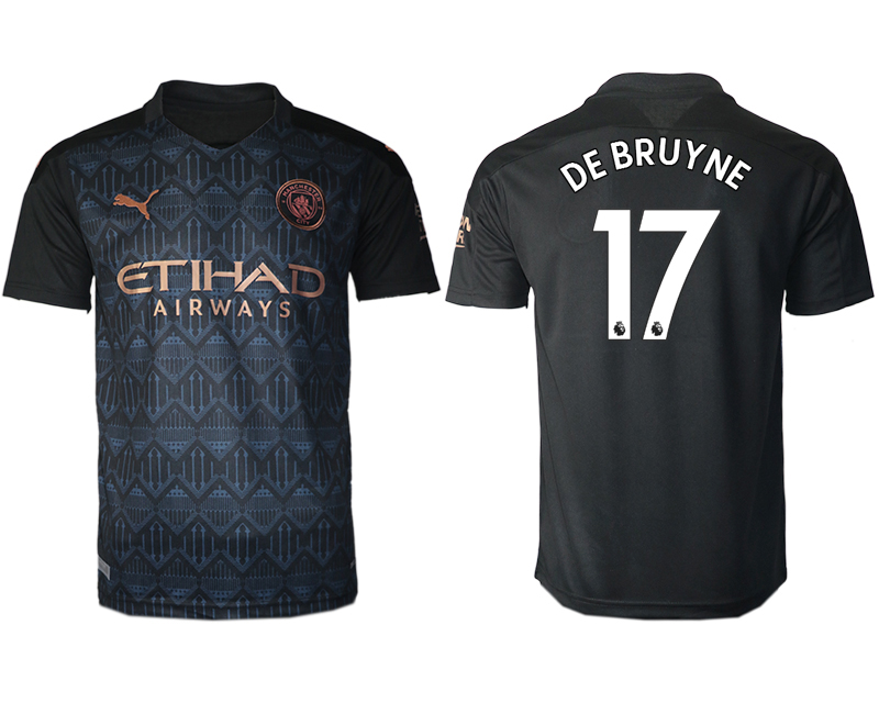 Men 2020-2021 club Manchester City away aaa version #17 black Soccer Jerseys->->Soccer Club Jersey